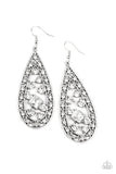 Drop Dead Dazzle - White Earrings