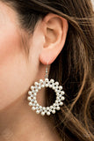 Pearly Poise - White Earrings