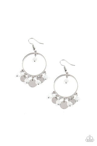 Bubbly Buoyancy - White Earrings