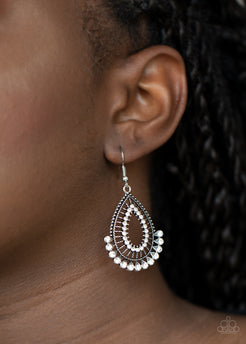 Castle Collection - White Earrings