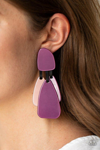 All FAUX One - Purple Earrings