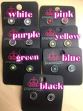 Starlet Shimmer Colorful Post Earrings  (Set of 5)