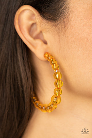 In The Clear - Orange Earrings