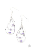 Drop Down Dazzle - Purple Earrings