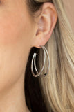 Rustic Curves - Silver Earrings