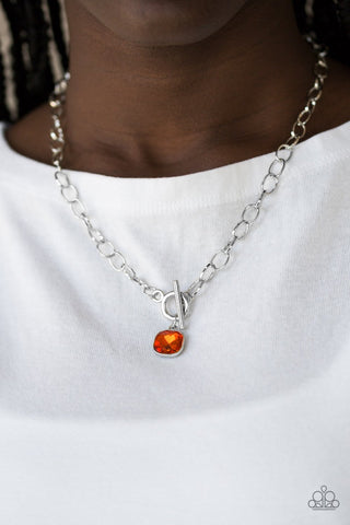 Dynamite Dazzle - Orange Necklace
