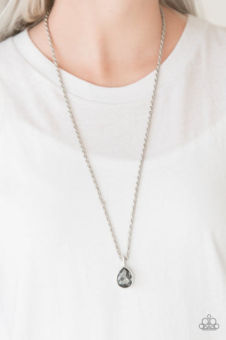 Million Dollar Drop - Silver Necklace