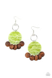 Beach Waves - Green Earrings