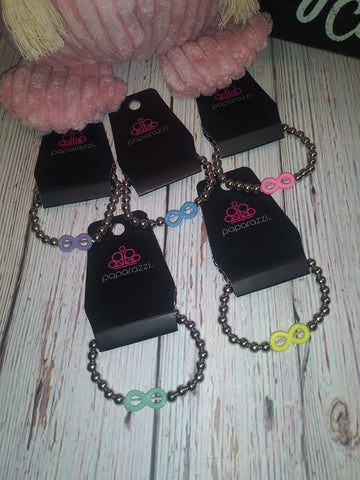 Starlet Shimmer Stretchy Bracelets with Infinity sign (5 bracelets)