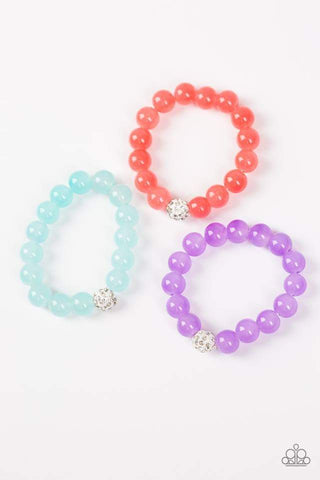 Starlet Shimmer Stretchy Bracelets with Rhinestones (5 bracelets)