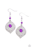 Perky Perennial - Fashion Fix Exclusive March 2023 - Purple Earrings