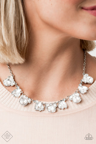 Bling To Attention- White Necklace