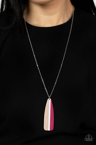 Grab A Paddle - Pink Necklace