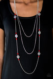 Hibiscus Hideaway-Red Necklace
