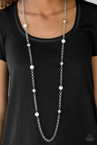 Showroom Shimmer-White Necklace