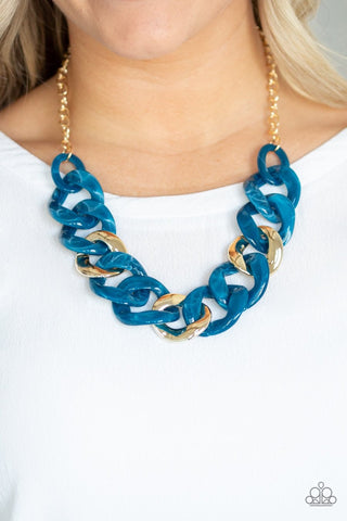 I Have a HAUTE Date-Blue Necklace