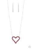 Pull Some HEART-strings - Red Necklace