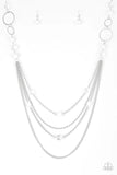 Bubbly Bright - White Necklace