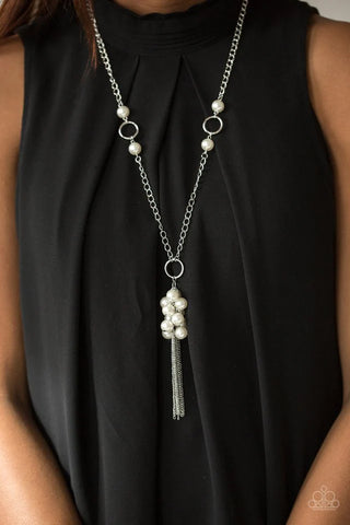 Hit The Runway - White Necklace
