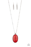 Stone Stampede - Red Necklace