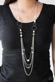 Bubbly Bright - White Necklace