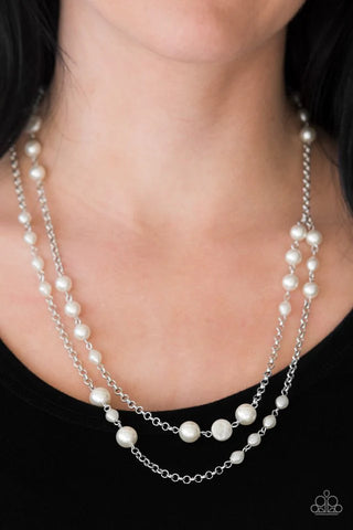 Pearl Promenade - White Necklace
