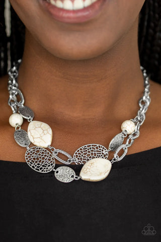 Second Nature - White Necklace