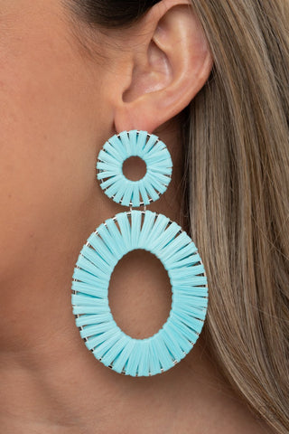 Foxy Flamenco-Blue Earrings