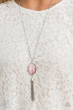 Tasseled Tranquility - Pink Necklace