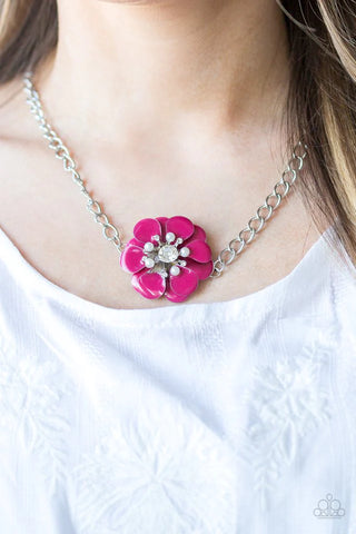 Hibiscus Hula - Pink Necklace