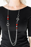 Modern Motley - Red Necklace