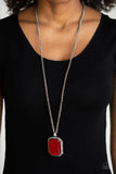 Let Your HEIR Down - Red Necklace