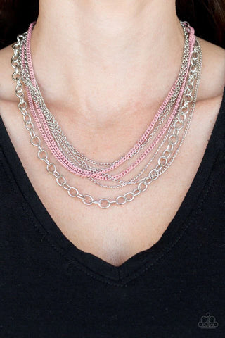 Intensely Industrial - Pink Necklace
