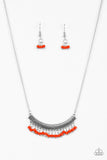Fringe Fever - Red Necklace