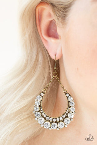 Once In A Showtime - Brass Earrings