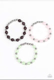 Starlet Shimmer Bracelet with Clear Beads- (Set of 5)